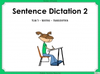 Sentence Dictation 2 - Year 5